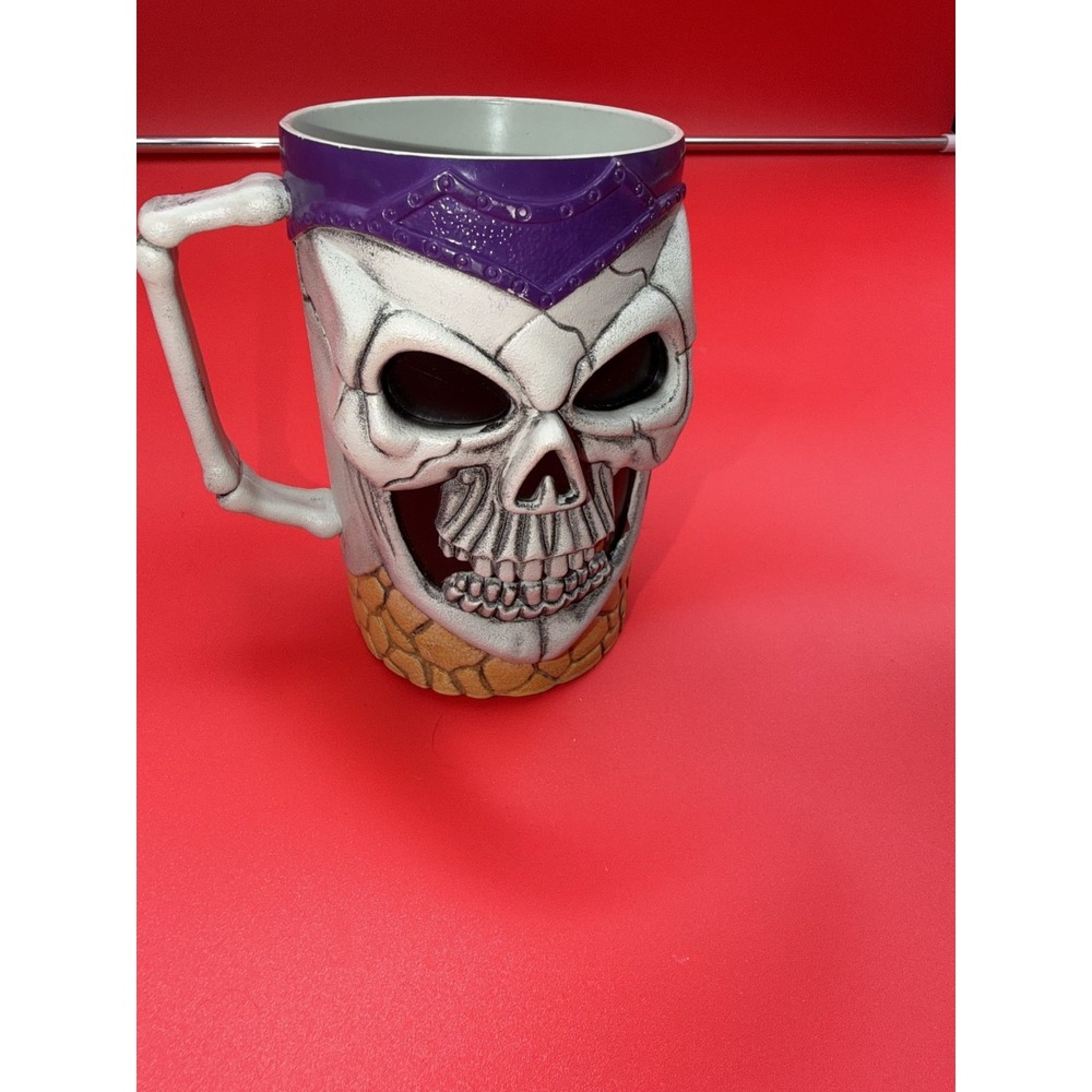 VTG 90's Hard Plastic/Resin Halloween Skull Skeleton Mug Stein Easter Unlimited
